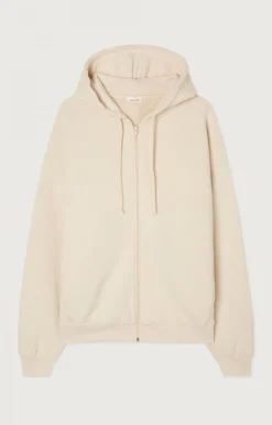 American Vintage Men'S Zipped Hoodie Xybay Ecru Cheap