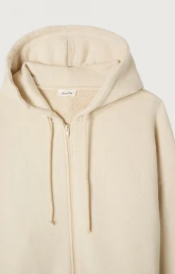 American Vintage Men'S Zipped Hoodie Xybay Ecru Cheap