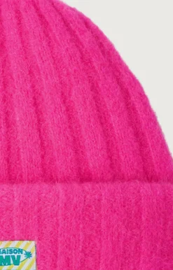 American Vintage Unisex'S Beanie Vitow Neon Pink Melange Shop