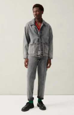 American Vintage Unisex'S Jacket Yopday Salt And Pepper Discount