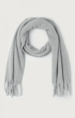 American Vintage Unisex'S Scarf Zinaco Grey Black Melange Fashion