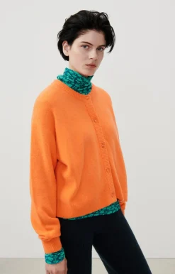 American Vintage Women'S Cardigan Damsville Fluorescent Orange Best Sale