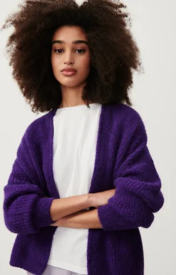 American Vintage Women'S Cardigan East Melange Blackberry Outlet