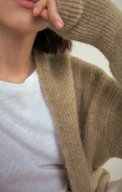 American Vintage Women'S Cardigan East Beige Melange New