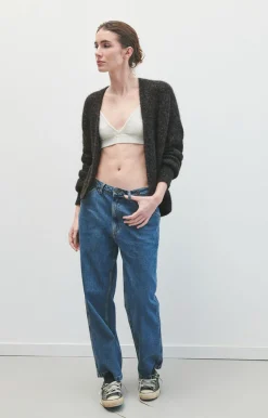 American Vintage Women'S Cardigan East Charcoal Melange Online