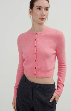 American Vintage Women'S Cardigan Razpark Candy Pink Melange Cheap