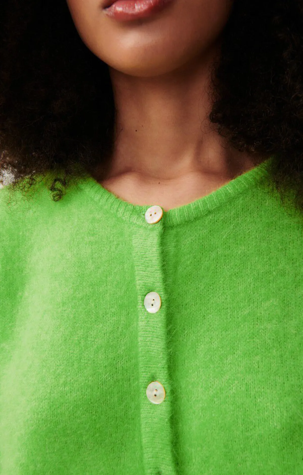 American Vintage Women'S Cardigan Vitow Pistachio Melange New