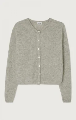 American Vintage Women'S Cardigan Vitow Light Grey Melange Cheap