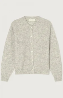 American Vintage Women'S Cardigan Zabidoo Light Grey Melange Online