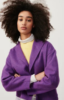 American Vintage Women'S Coat Dadoulove Eggplant Melange Discount