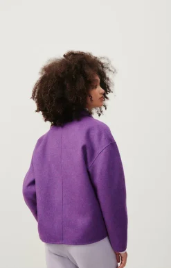 American Vintage Women'S Coat Dadoulove Eggplant Melange Discount