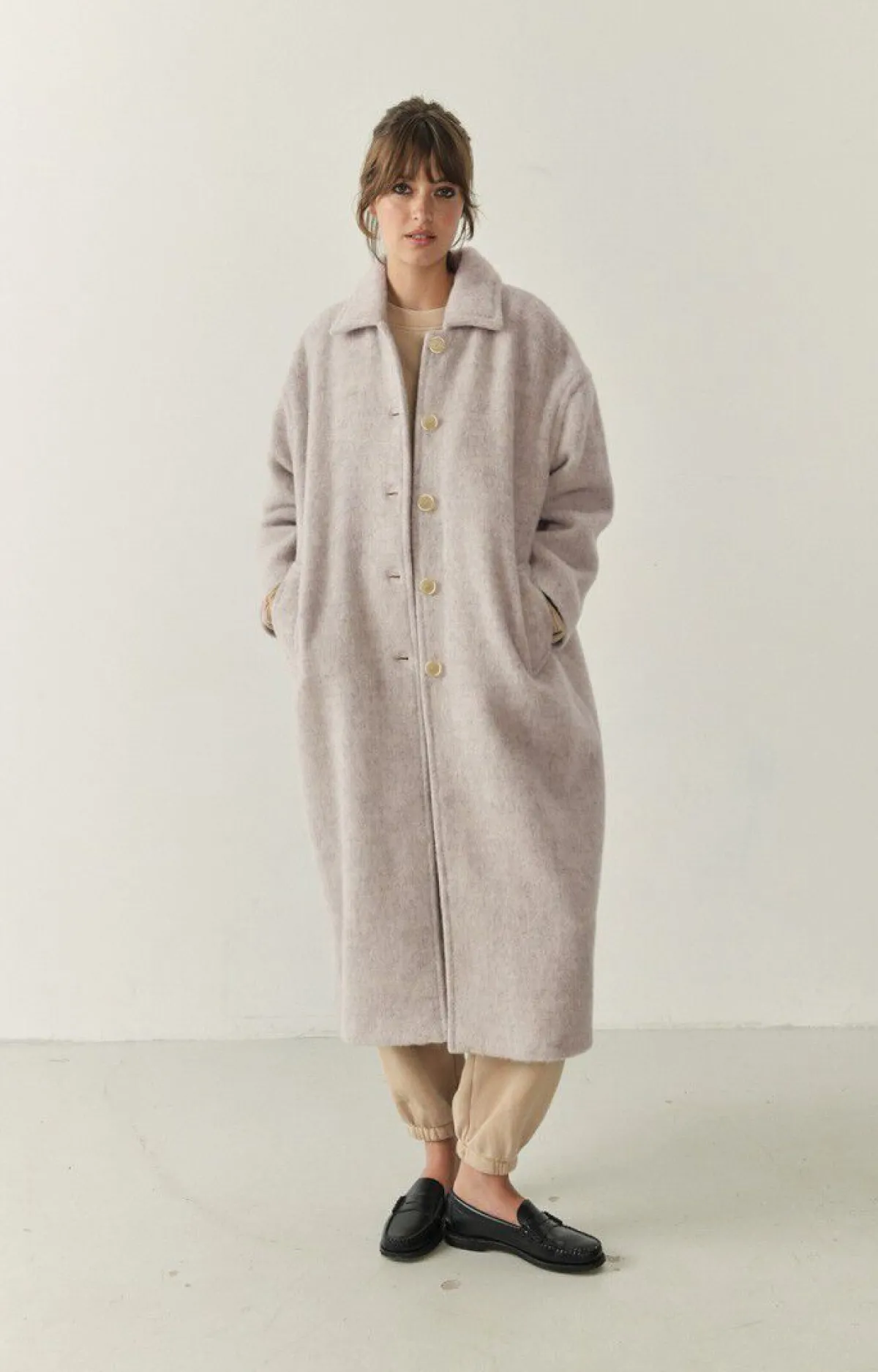 American Vintage Women'S Coat Roly Heather Grey Hot