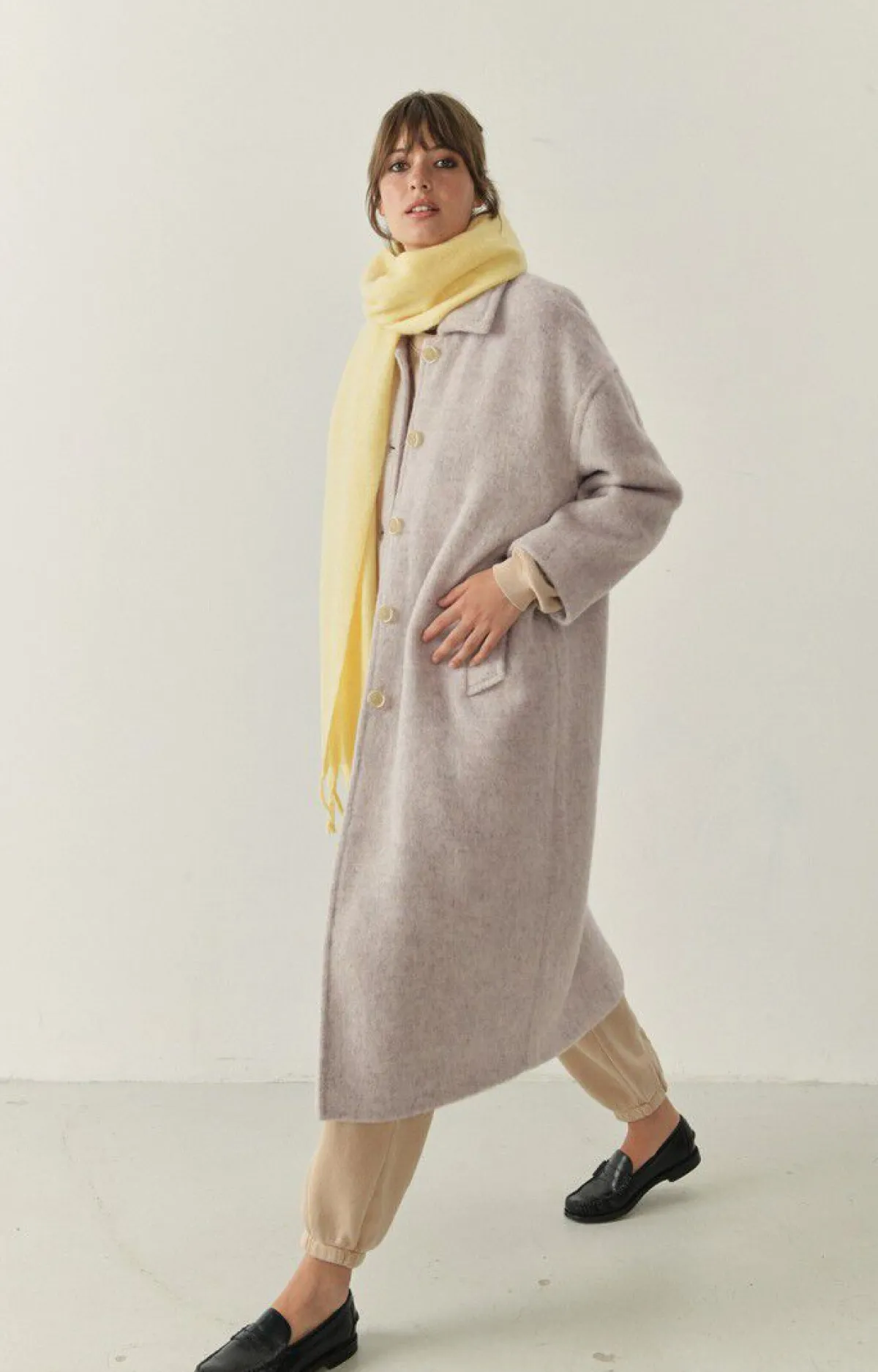 American Vintage Women'S Coat Roly Heather Grey Hot