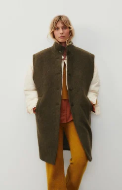American Vintage Women'S Coat Roly Aspargus Melange Store