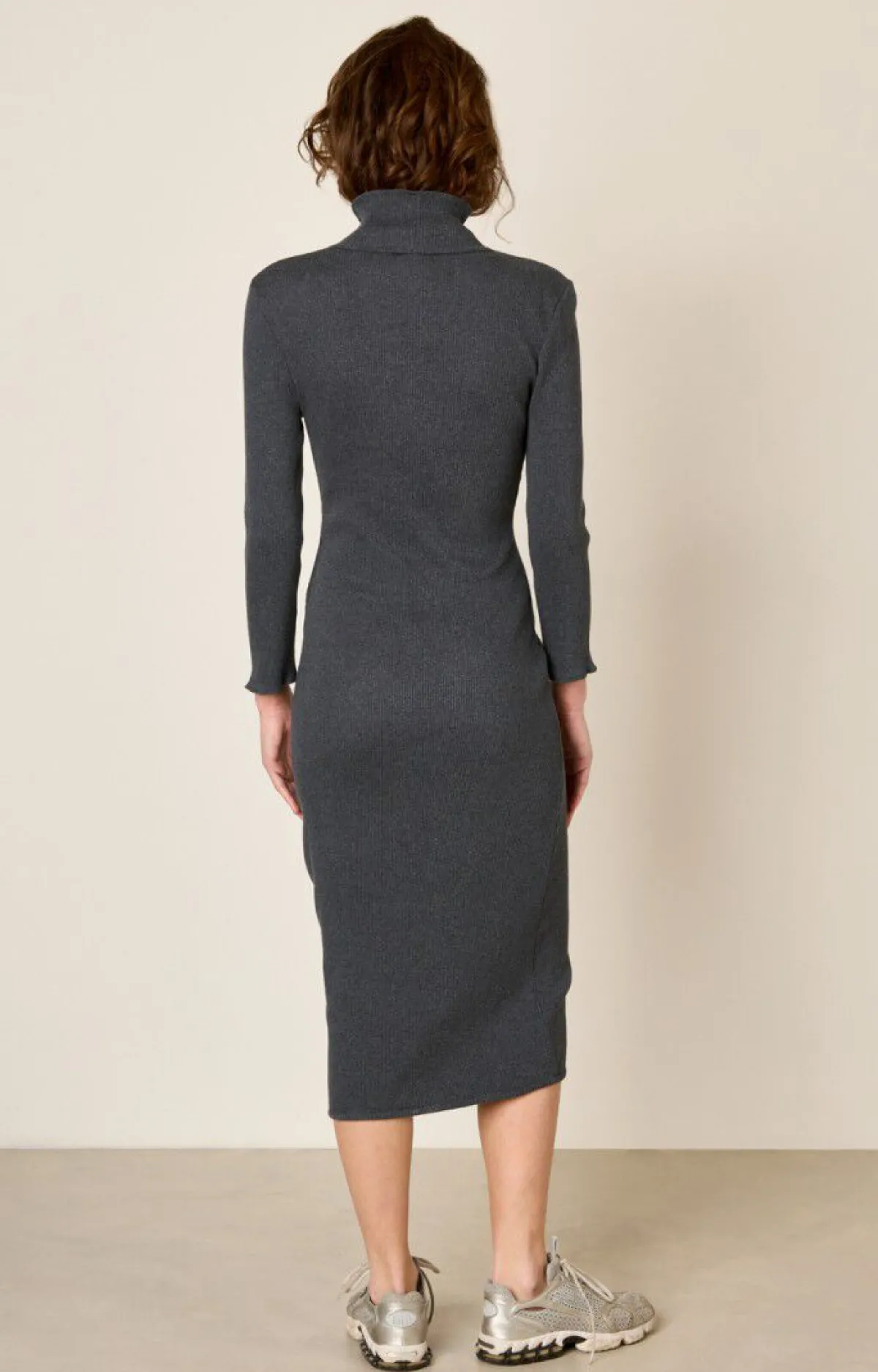 American Vintage Women'S Dress Piwik Charcoal Melange Fashion