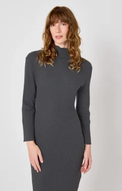 American Vintage Women'S Dress Piwik Charcoal Melange Fashion