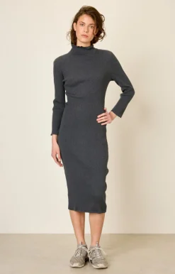 American Vintage Women'S Dress Piwik Charcoal Melange Fashion