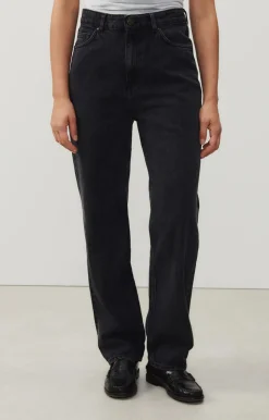 American Vintage Women'S Droit Long Jeans Yopday Black Salt And Pepper Hot