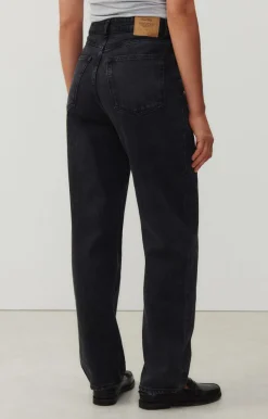 American Vintage Women'S Droit Long Jeans Yopday Black Salt And Pepper Hot