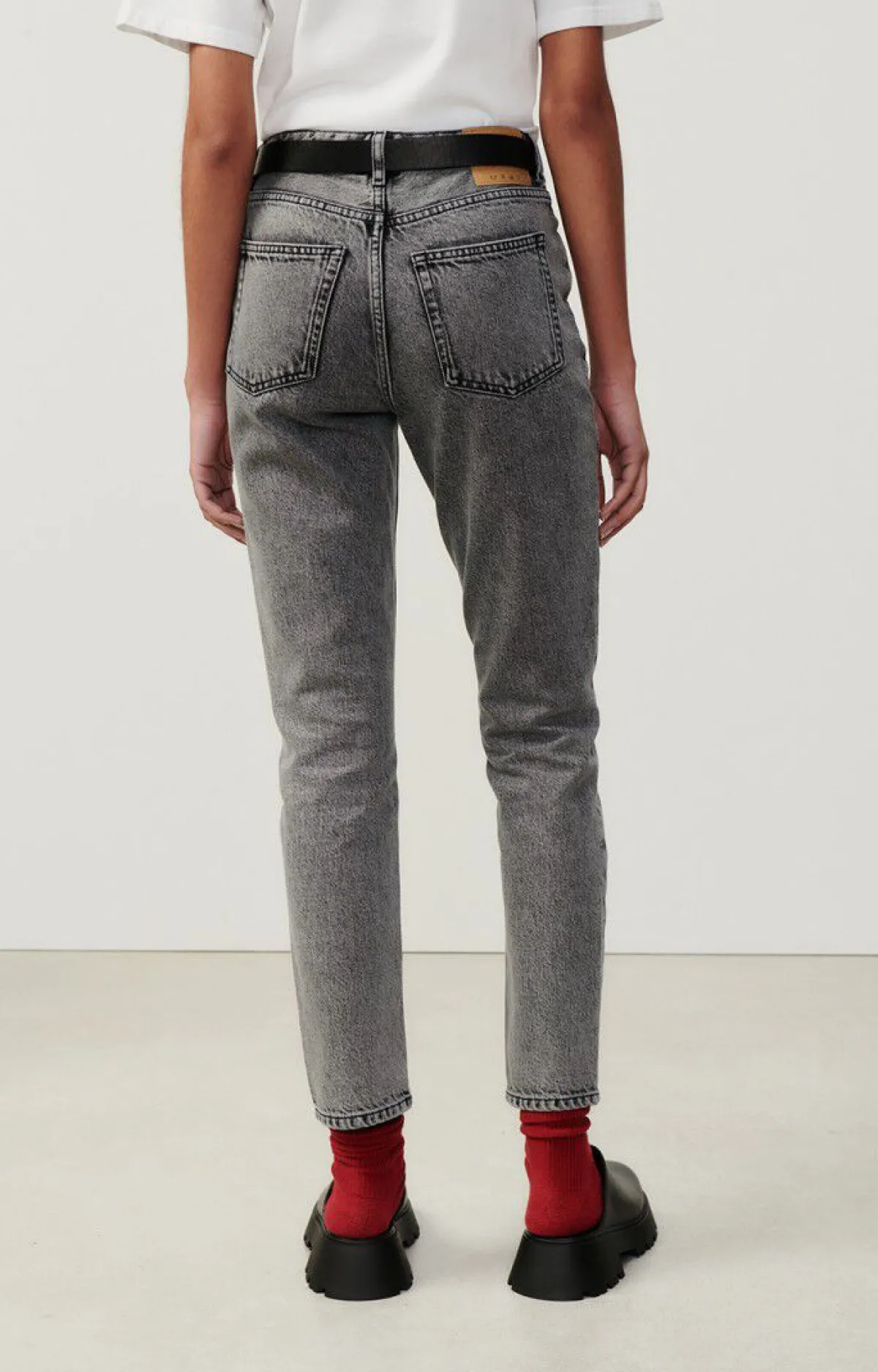 American Vintage Women'S Fitted Jeans Yopday Salt And Pepper Online