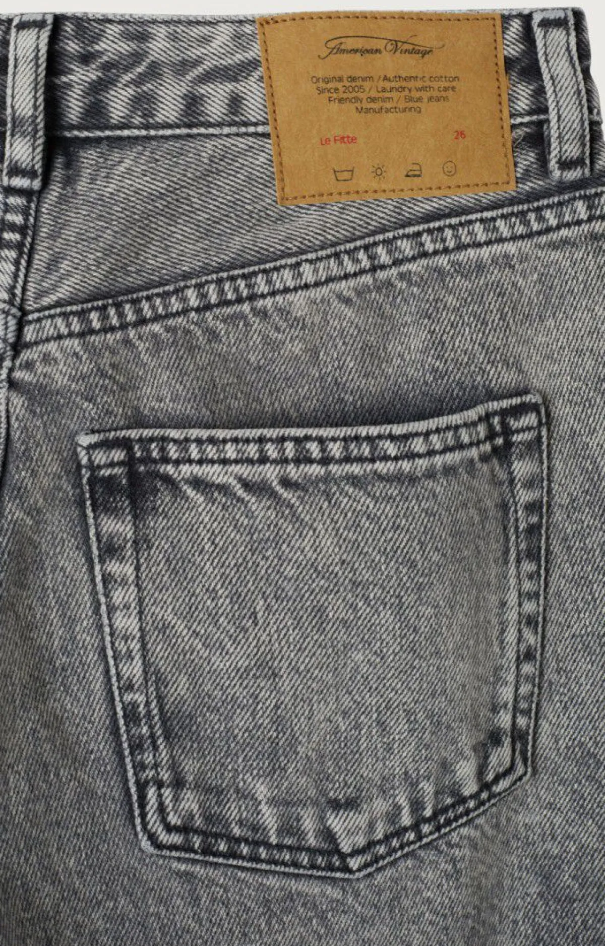 American Vintage Women'S Fitted Jeans Yopday Salt And Pepper Online