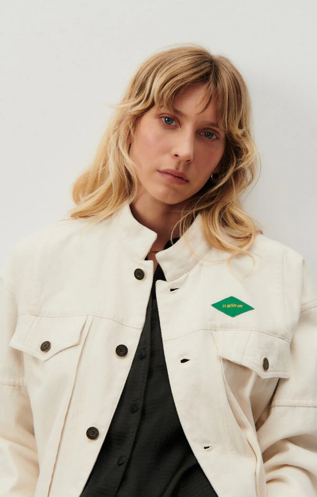 American Vintage Women'S Jacket Spywood Ecru Flash Sale