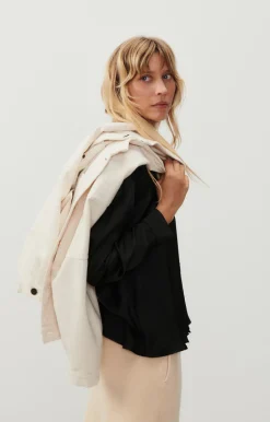 American Vintage Women'S Jacket Spywood Ecru Flash Sale