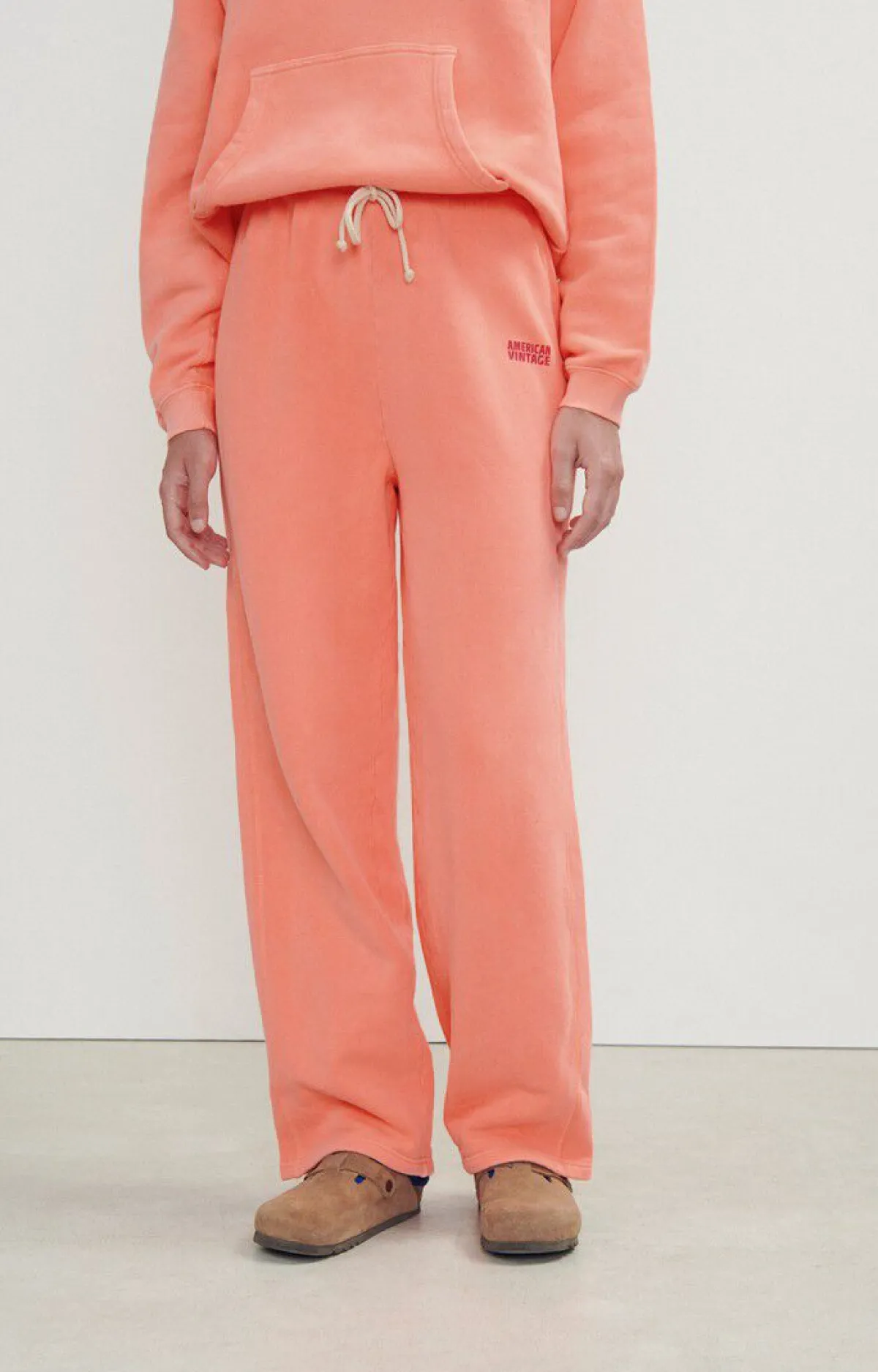 American Vintage Women'S Joggers Izubird Fluorescent Orange Fashion