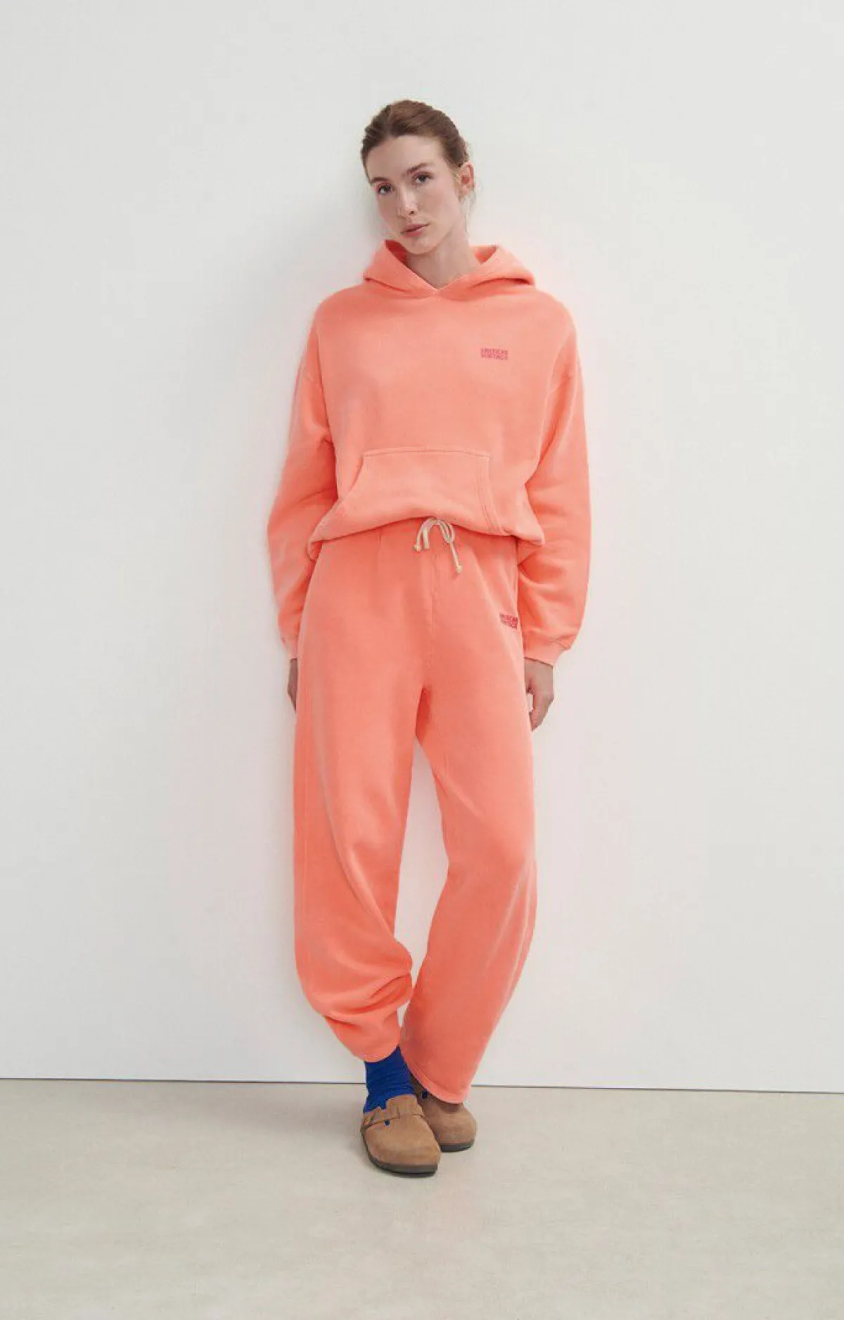 American Vintage Women'S Joggers Izubird Fluorescent Orange Fashion