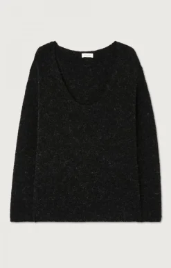American Vintage Women'S Jumper Cikoya Black Melange Flash Sale