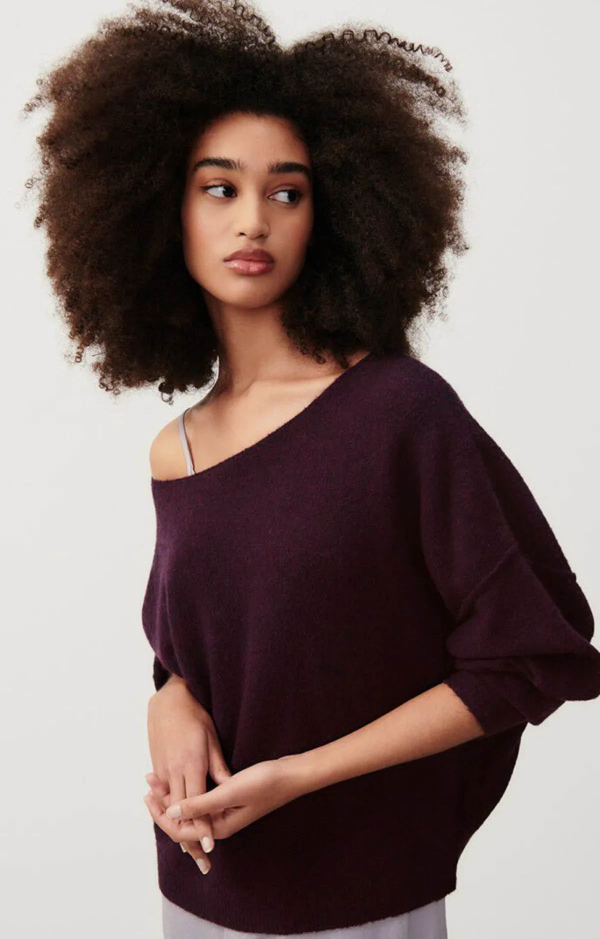 American Vintage Women'S Jumper Damsville Melange Black Moussaka Best Sale
