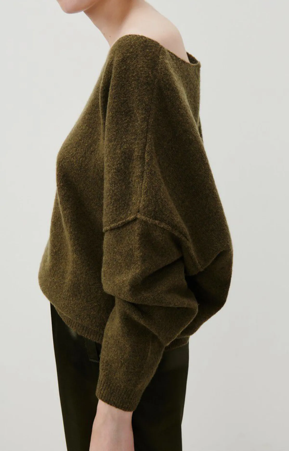 American Vintage Women'S Jumper Damsville Khaki Melange Fashion