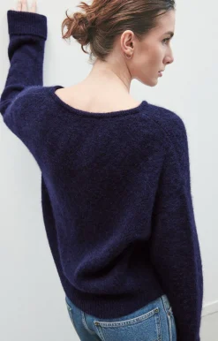 American Vintage Women'S Jumper East Navy Melange Shop