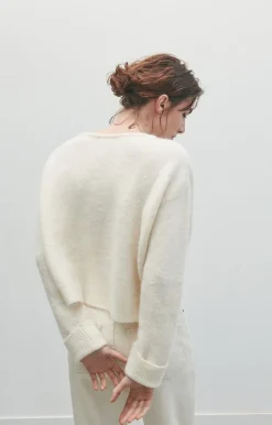 American Vintage Women'S Jumper East Pearl Melange Fashion