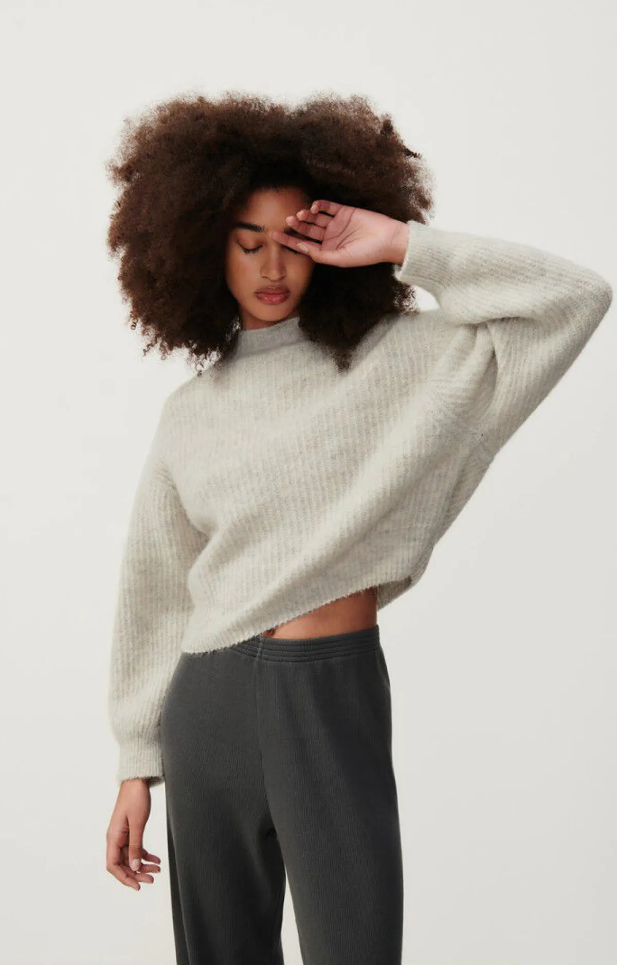 American Vintage Women'S Jumper East Powder Snow Melange Shop