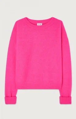 American Vintage Women'S Jumper Vitow Neon Pink Melange New