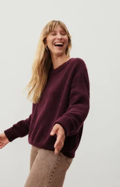 American Vintage Women'S Jumper Vitow Mahogany Melange Online