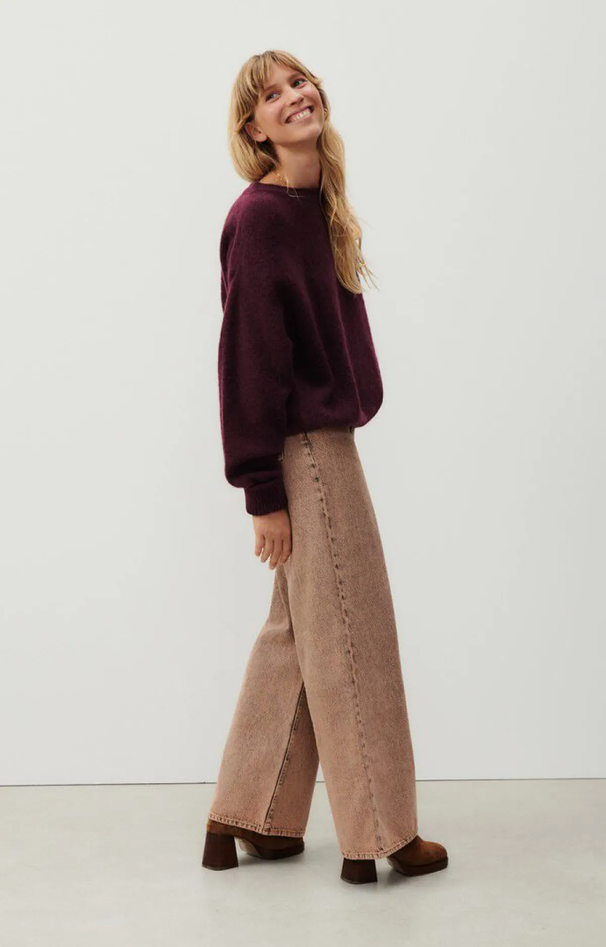 American Vintage Women'S Jumper Vitow Mahogany Melange Online