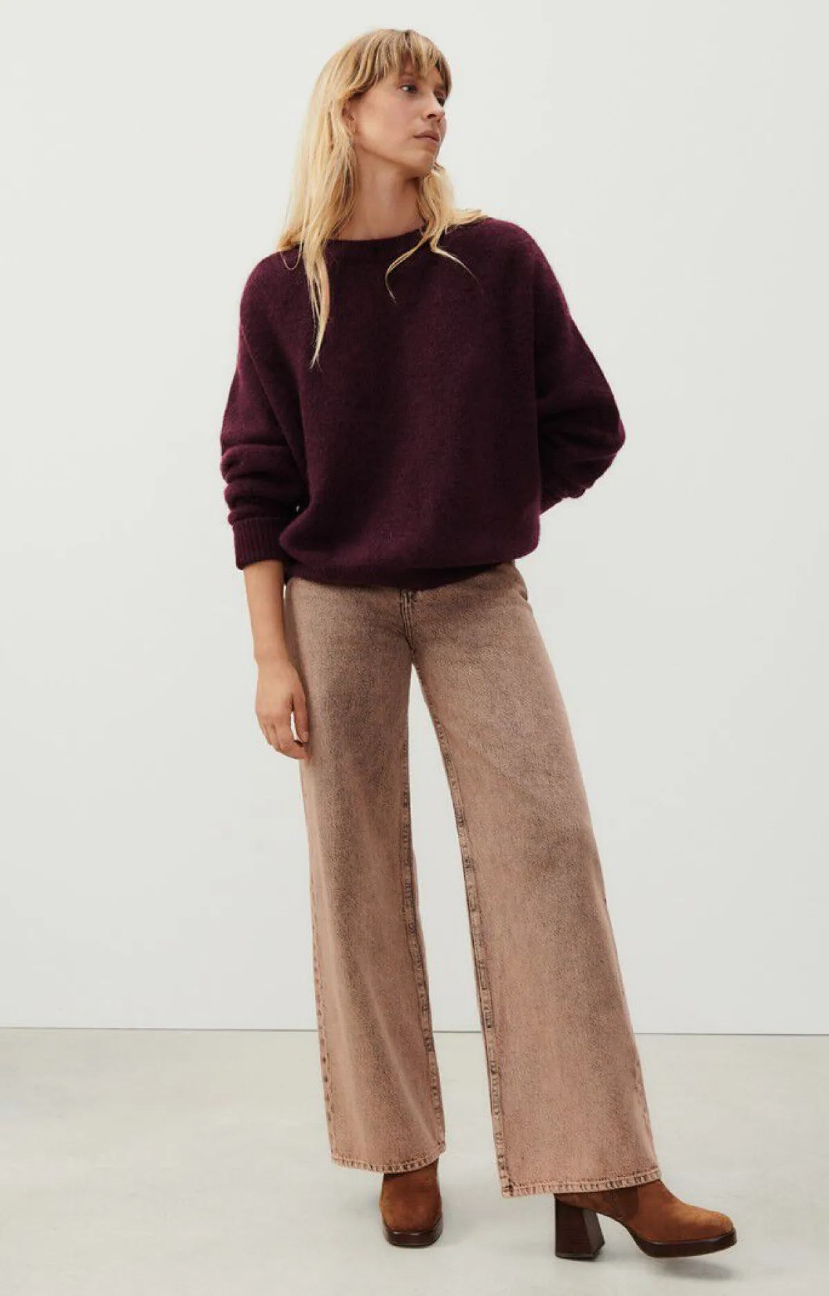 American Vintage Women'S Jumper Vitow Mahogany Melange Online