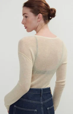 American Vintage Women'S Jumper Yocaburn Ecru Melange Shop
