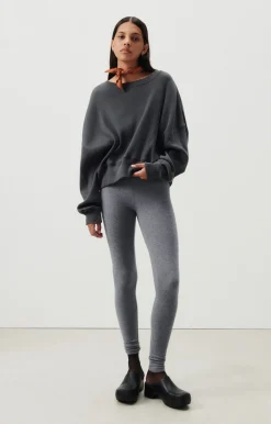 American Vintage Women'S Leggings Ypawood Charcoal Melange Hot