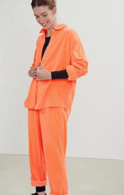 American Vintage Women'S Shirt Padow Fluorescent Orange Hot