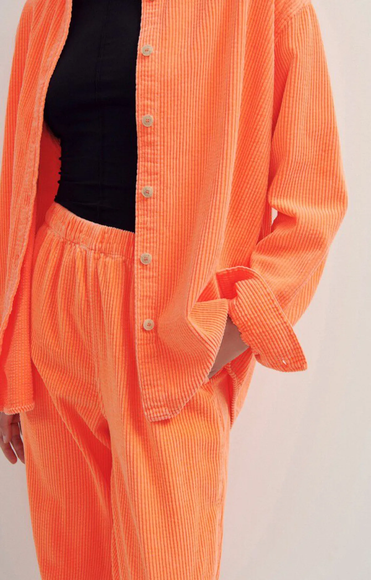 American Vintage Women'S Shirt Padow Fluorescent Orange Hot