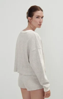 American Vintage Women'S Sweatshirt Gykotown Grey Tiles Hot