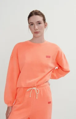 American Vintage Women'S Sweatshirt Izubird Fluorescent Orange Store