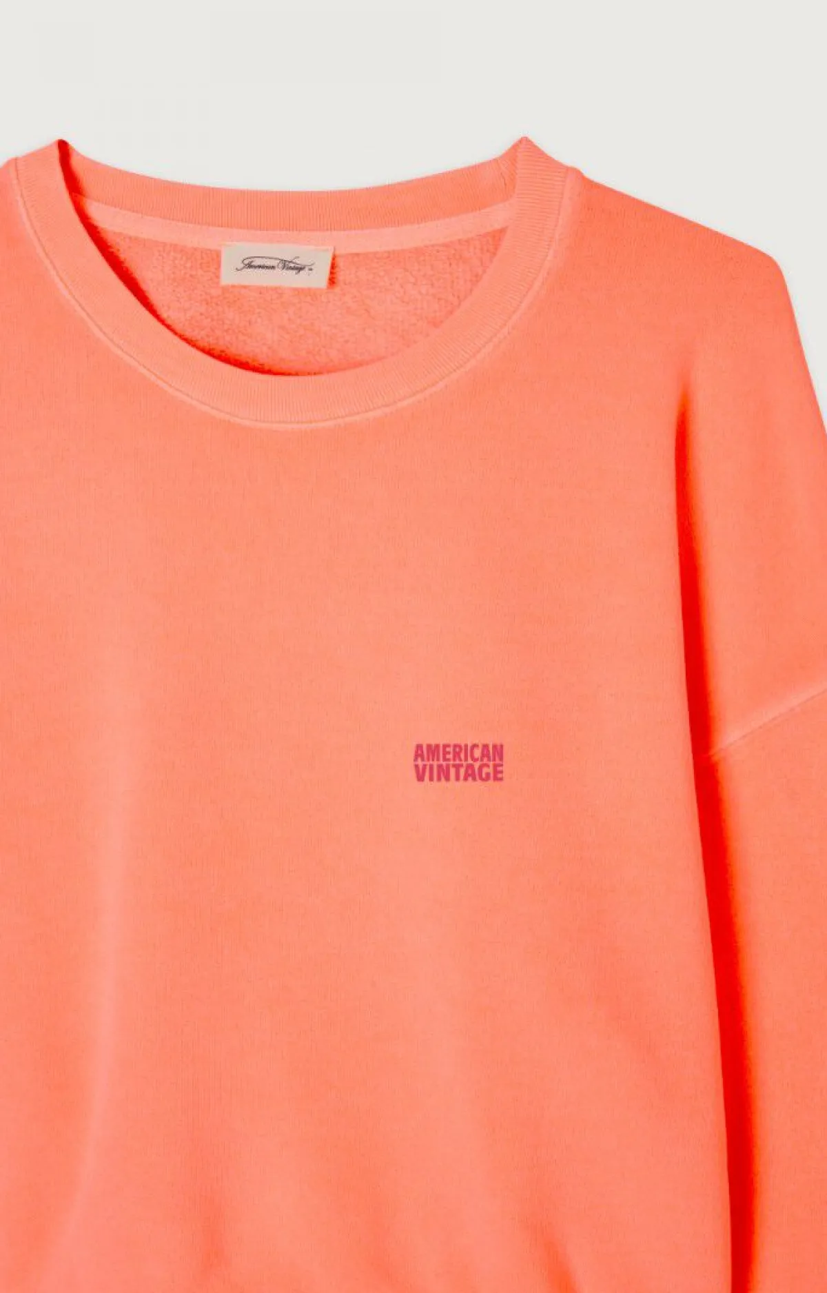 American Vintage Women'S Sweatshirt Izubird Fluorescent Orange Store