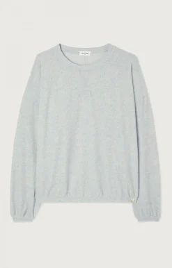American Vintage Women'S Sweatshirt Ukoz Baby Blue Melange Cheap