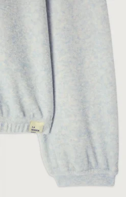 American Vintage Women'S Sweatshirt Ukoz Baby Blue Melange Cheap