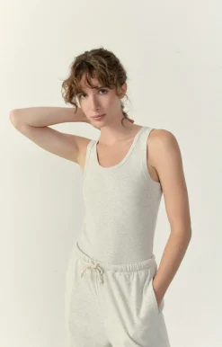 American Vintage Women'S Tank Top Bozy Melange Cream Online