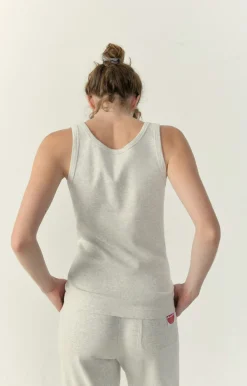 American Vintage Women'S Tank Top Bozy Melange Cream Online